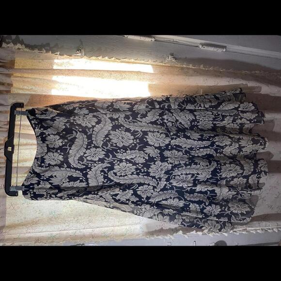 Lauren Ralph Lauren Silk Midi Floral Skirt 18 W - Picture 6 of 9